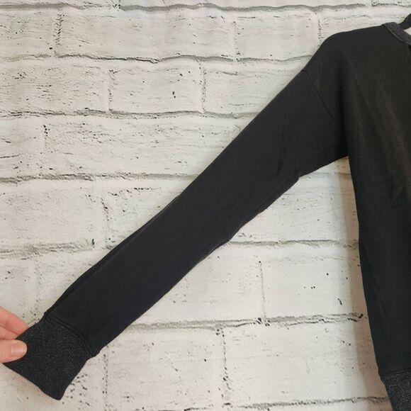 Philanthropy Keyhole Cutout Long Sleeve Pullover Sweater Black Gray Small NWT - Picture 6 of 14